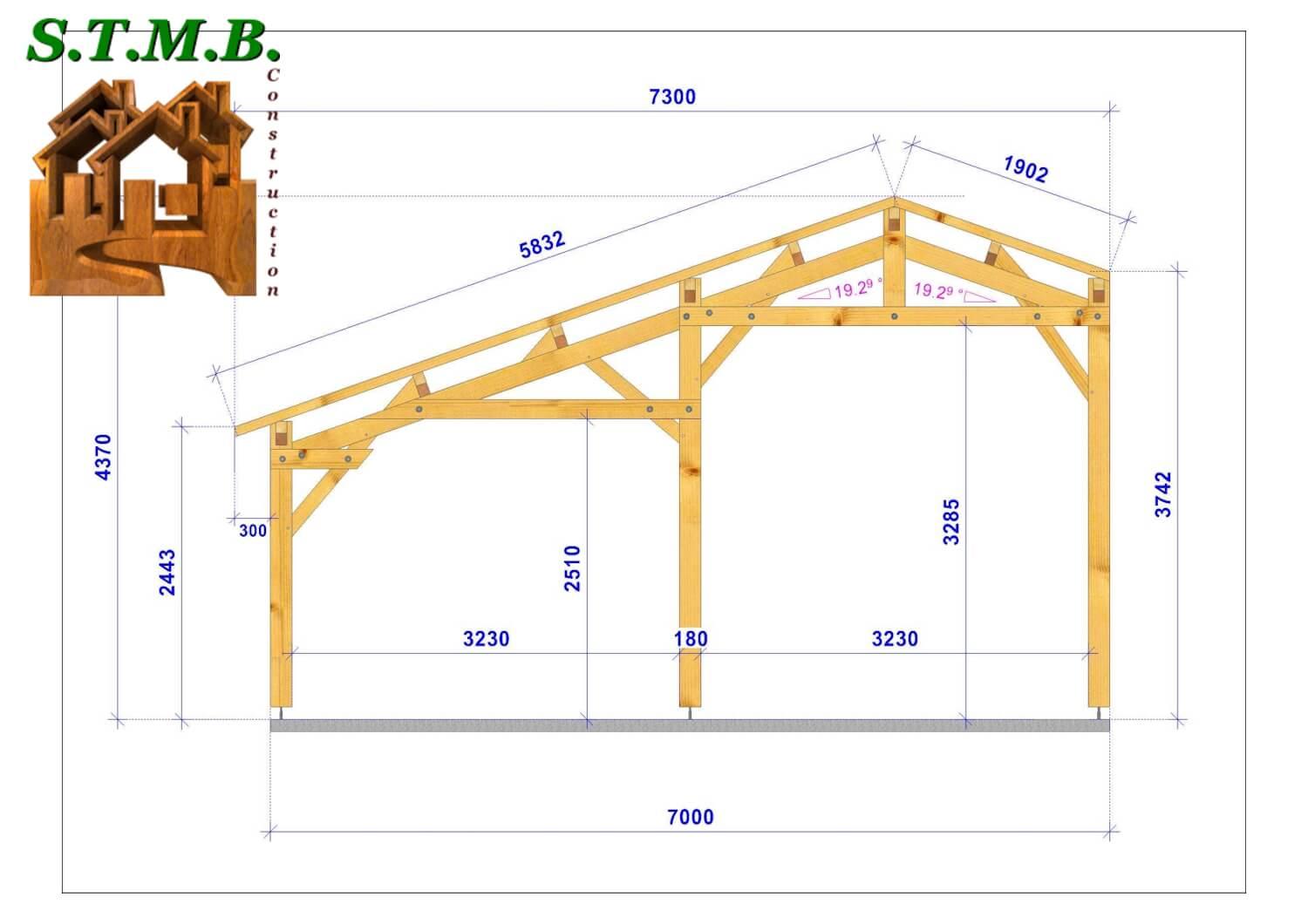 Carport Asym Trique En Bois Par Stmb Construction