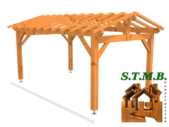 Carport En Bois Mod Le M Stmb Construction