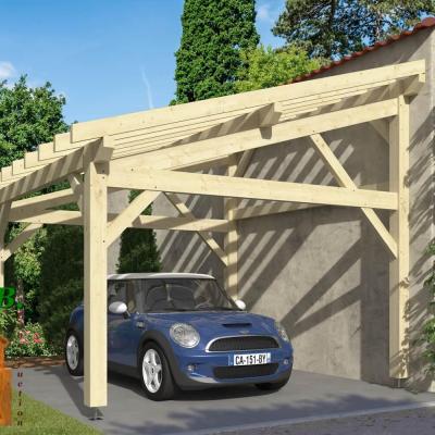 Vue carport bois 1040 epicea stmb construction